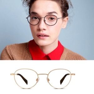 Warby Parker Henry gold glasses